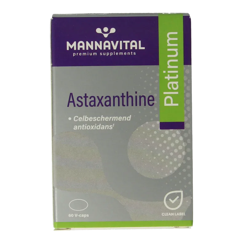 Mannavital Astaxanthine platinum 60 Vegetarische capsules