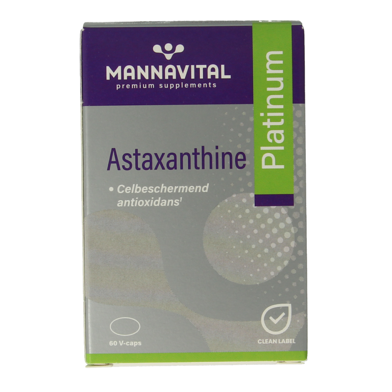 Mannavital Astaxanthine platinum 60 Vegetarische capsules