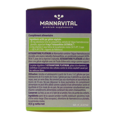 Mannavital Astaxanthine platinum 60.00 Vegetarische capsules