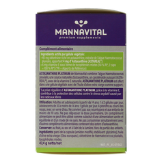 Mannavital Astaxanthine platinum 60 Vegetarische capsules