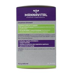 Mannavital Echinacea platinum 60.00 Vegetarische capsules
