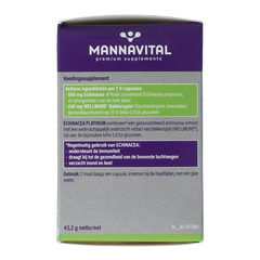 Mannavital Echinacea platinum 60.00 Vegetarische capsules
