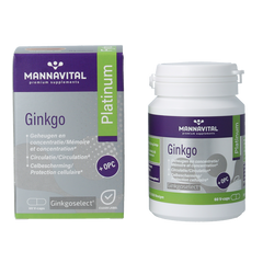 Mannavital Ginkgo platinum 60.00 Vegetarische capsules