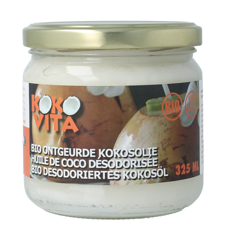 Kokovita Kokosolie geurloos bio 325 Milliliter