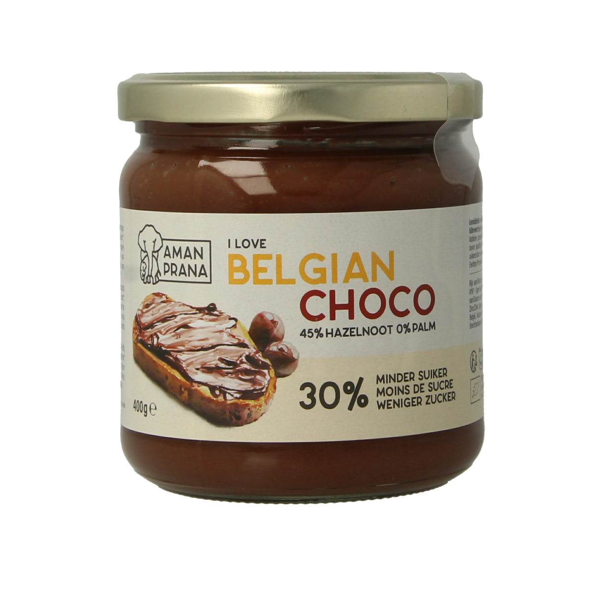Amanprana I love Belgische choco bio 400.00 Gram