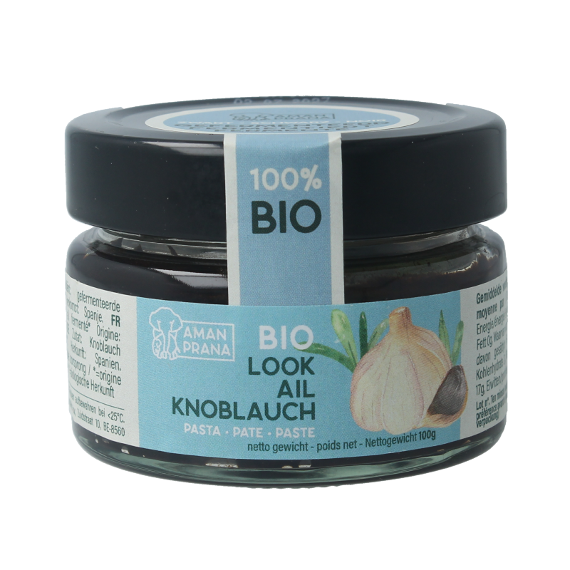 Aman Prana Zwarte knoflookpoeder pasta 100 Gram