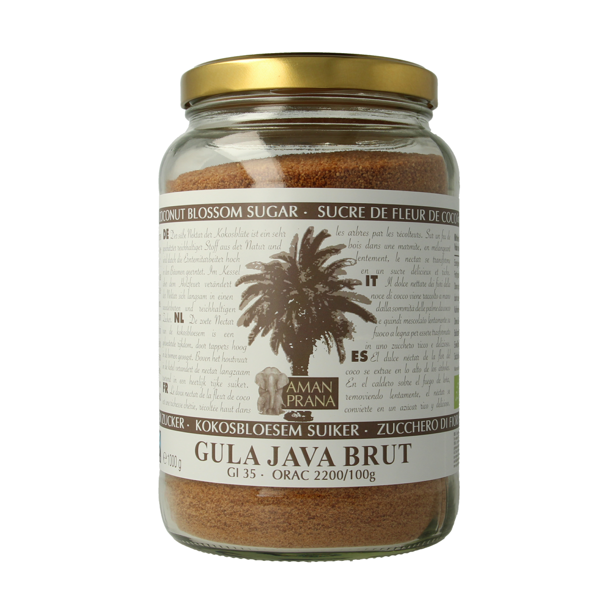Amanprana Gula java brut bio 1.00 Kilogram