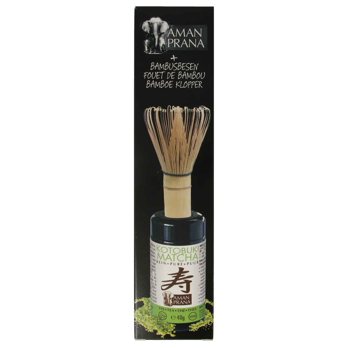 Amanprana Kotobuki matcha + bamboe klopper bio 40.00 Gram