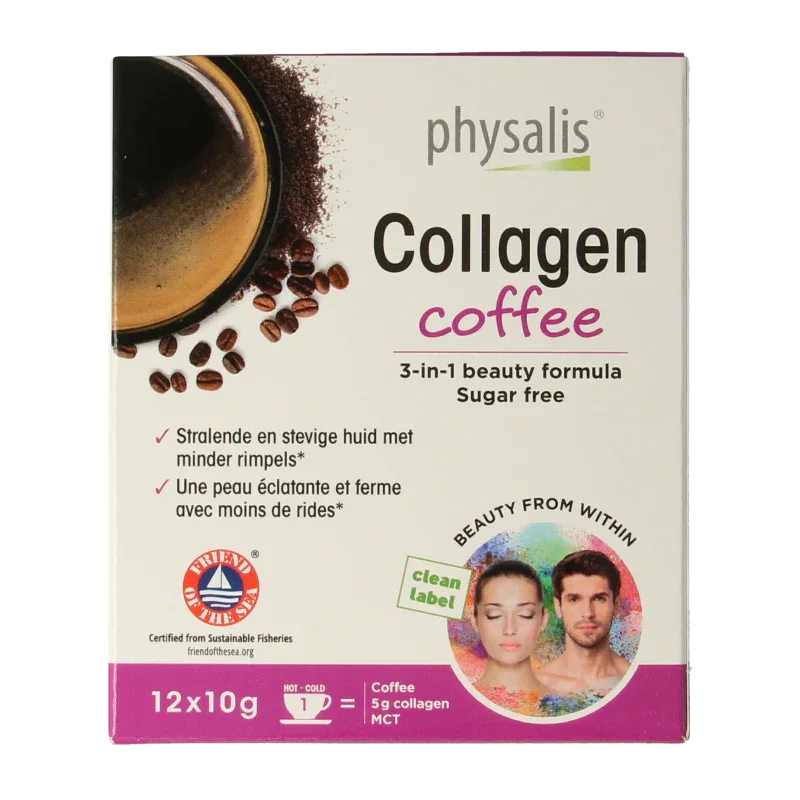 Physalis Collagen coffee fos 10 gram 12 Stuks