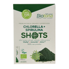Biotona Chlorella spirulina shots 2.2 gram bio 20 Stuks