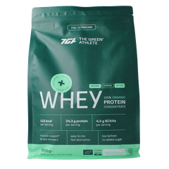 The Green Athlete Whey protein concentrate unflavoured bio 900.00 Gram