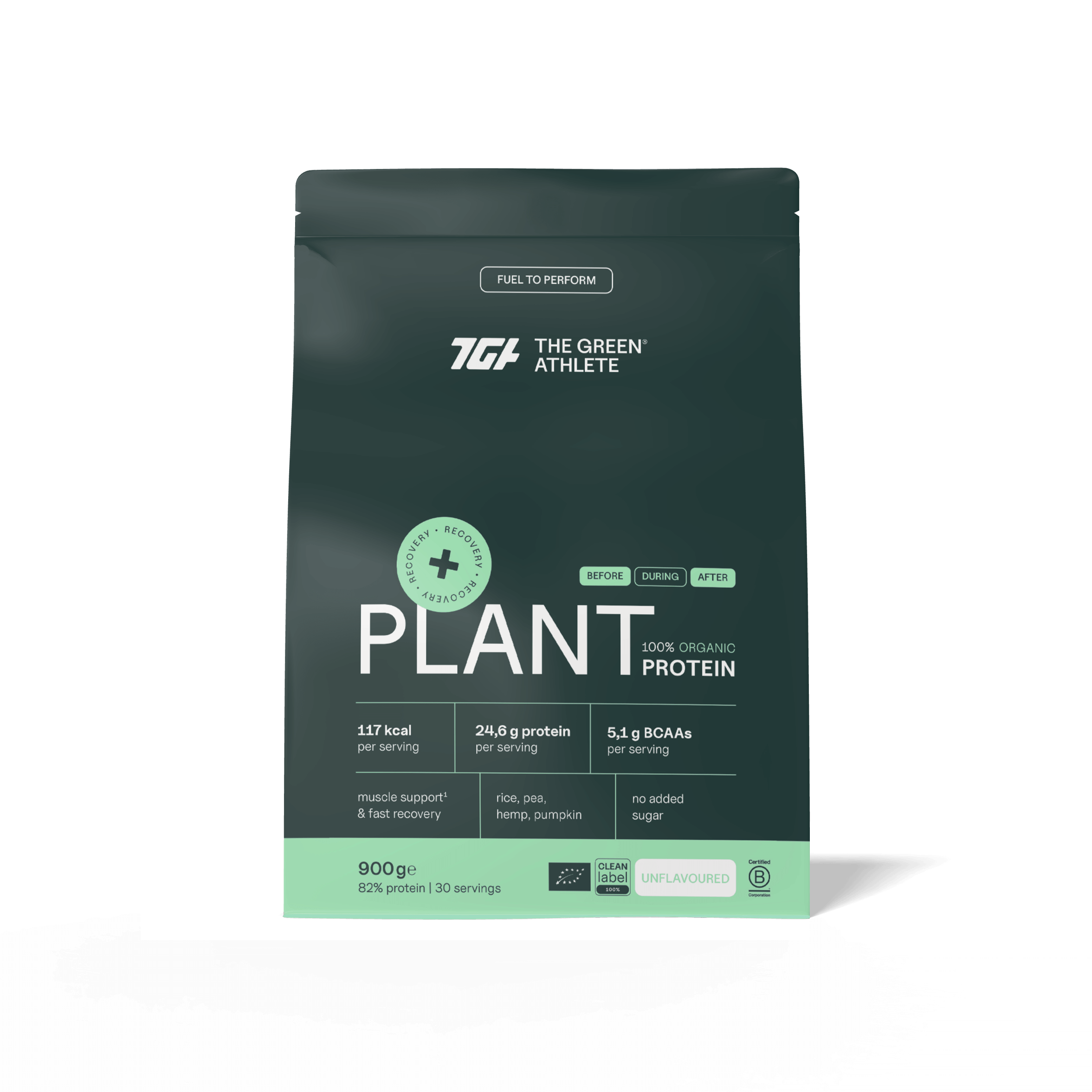 The Green Athlete Plant protein natural bio 900 Gram
