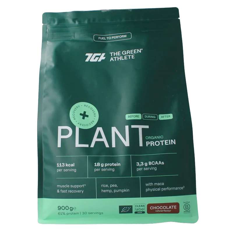 The Green Athlete Plant protein choco bio 900 Gram