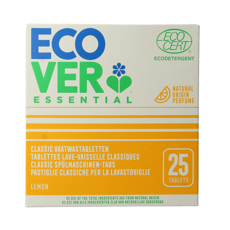 Ecover Essential vaatwastabletten 25.00 Stuks