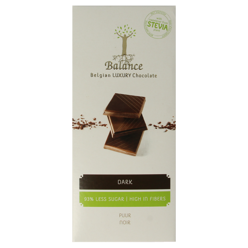 Balance Choco stevia tablet luxury puur 85 Gram