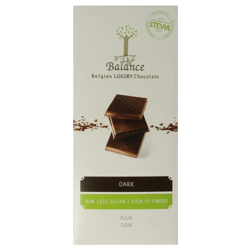 Balance Choco stevia tablet luxury puur 85 Gram