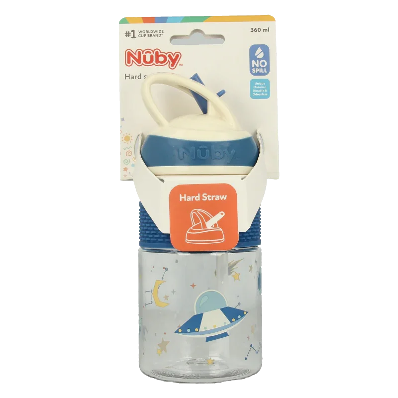 Nuby 2-in-1 Beker tuit hard 360ml 3 jaar assorti 1 Stuks