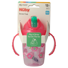 Nuby Antilekbeker flip-it met handvaten 1 Stuks