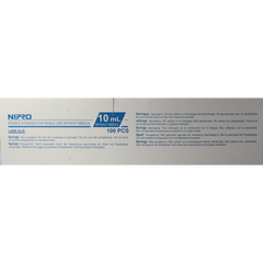 Nipro Injectiespuit luer 10ml 3-delig 100.00 Stuks