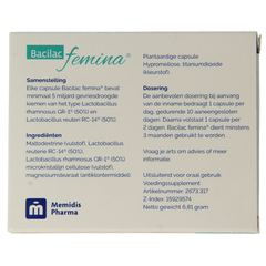Memidis Pharma Bacilac femina 30.00 Capsules