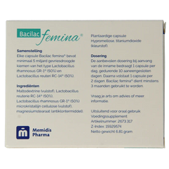 Memidis Pharma Bacilac femina 30 Capsules