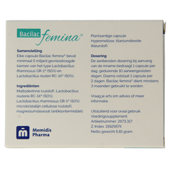 Memidis Pharma Bacilac femina 30 Capsules