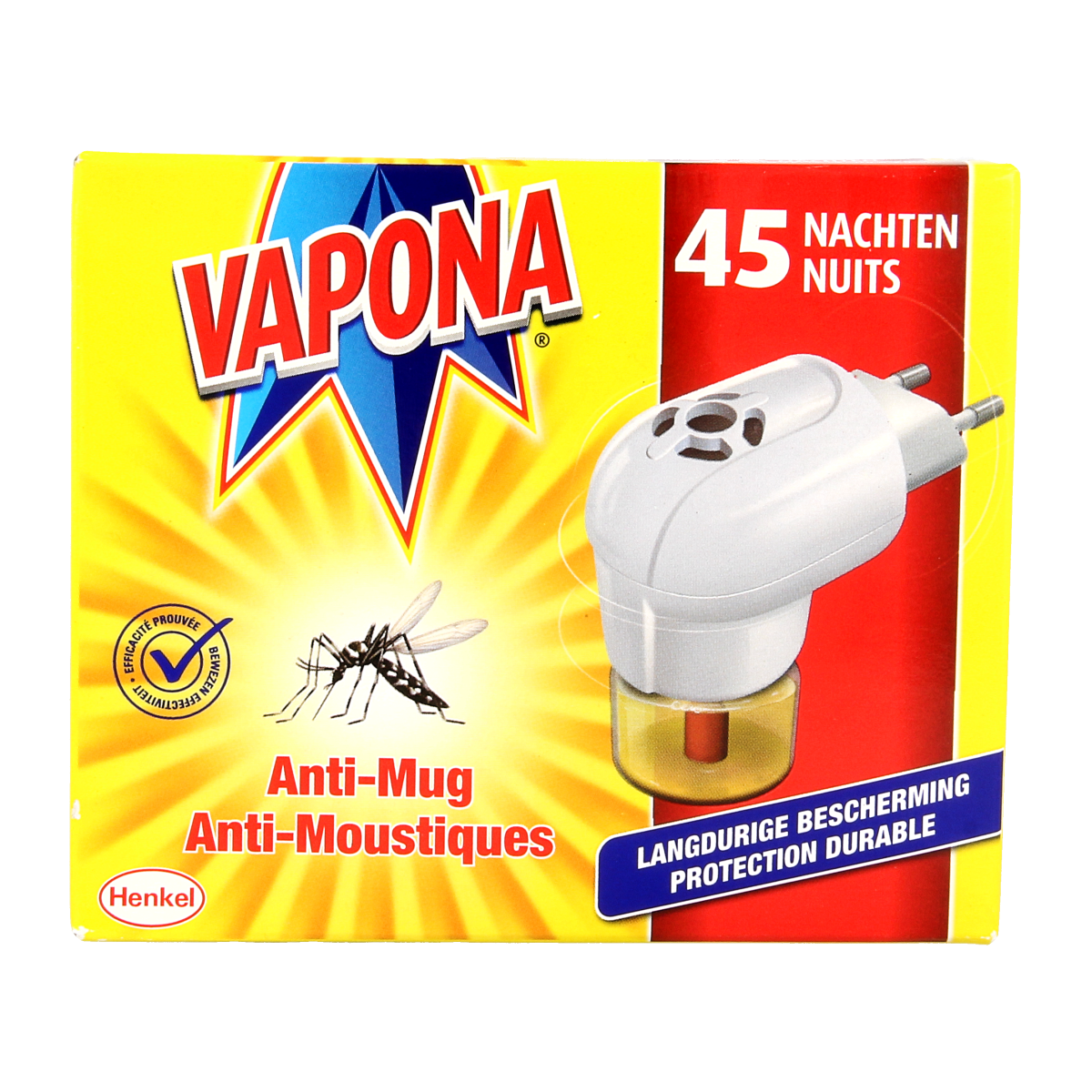 Vapona Anti mug stekker 45 nachten 1.00 Stuks