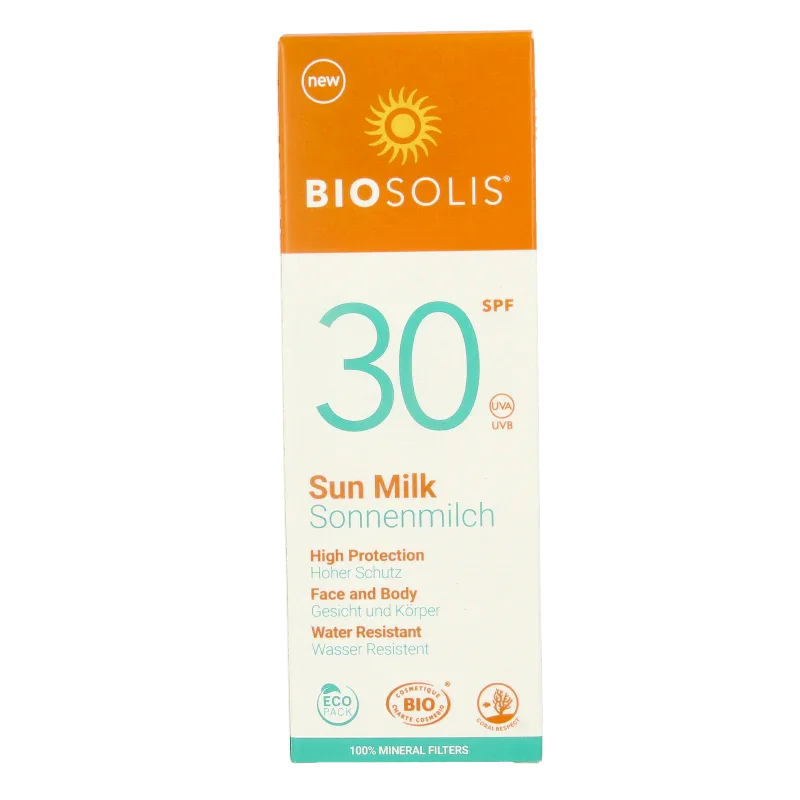 Biosolis Zonnemelk voor gezicht en lichaam SPF30 100.00 Milliliter