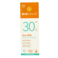Biosolis Zonnemelk voor gezicht en lichaam SPF30 100.00 Milliliter