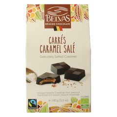 Belvas Puur met licht gezouten caramel bio 100 Gram