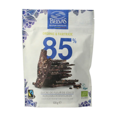 Belvas Thins dark 85% met kokosbloesemsuiker bio 120 Gram