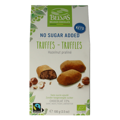 Belvas Hazelnoot praline truffels bio 100 Gram