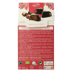 Belvas Choco hart hazelnoot praline bio 100 Gram
