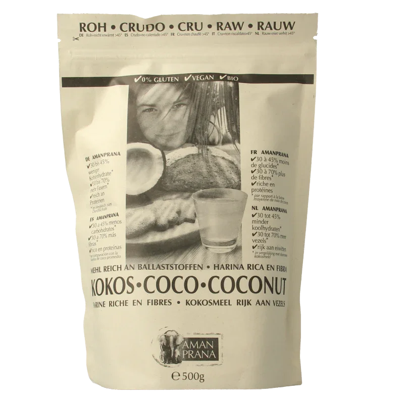 Amanprana Kokosvezel/meel bio 500 Gram