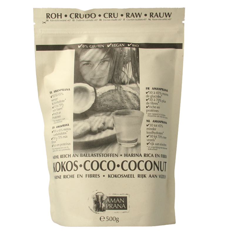 Amanprana Kokosvezel/meel bio 500 Gram