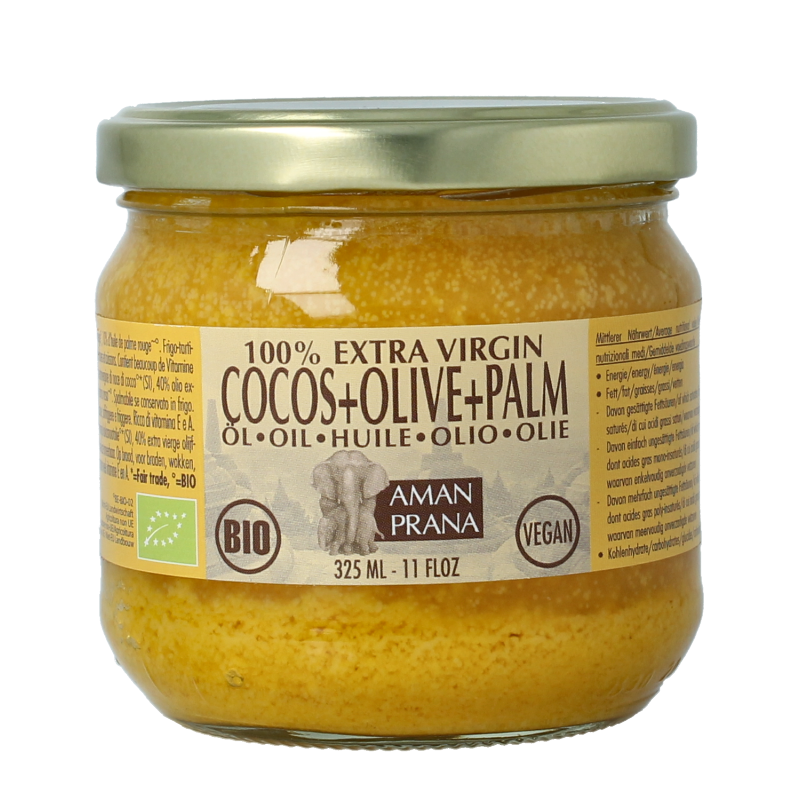 Amanprana Kokos-olijf-rode palm bio 325 Milliliter