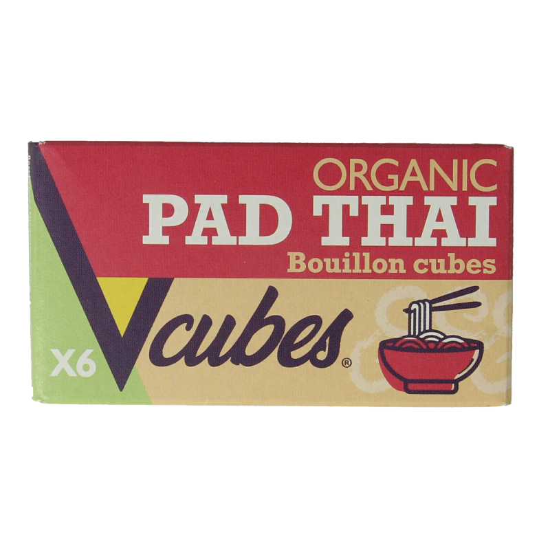 Vcubes Bouillonblokjes pad Thai bio 72 Gram