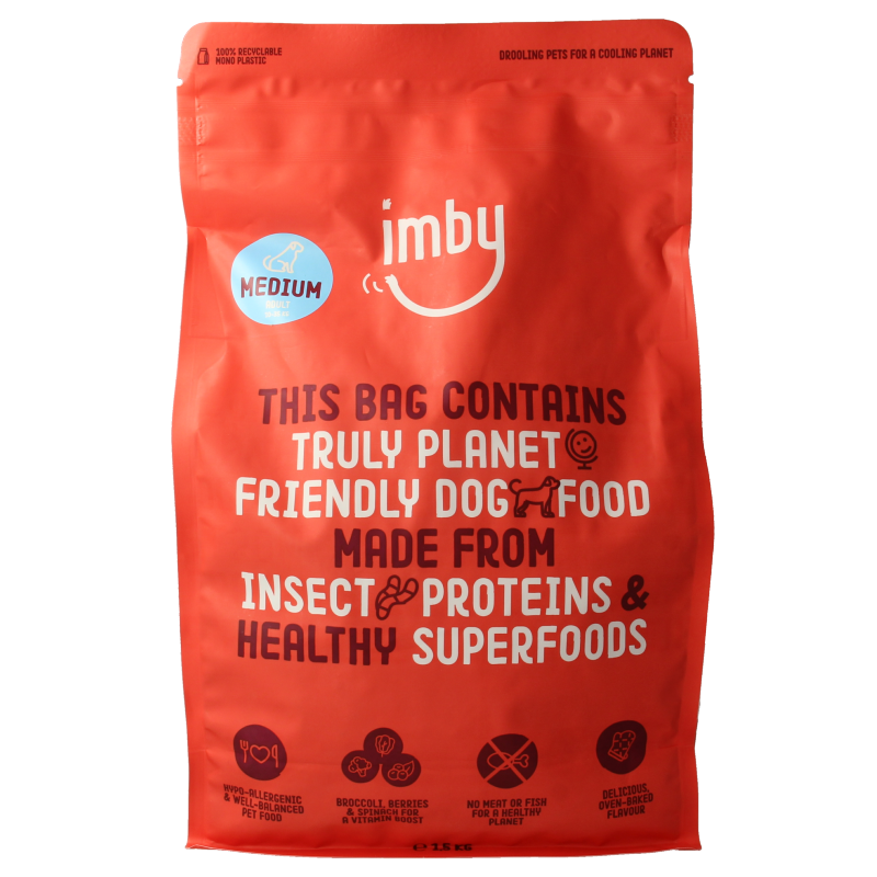 Imby Pet Food Hondenbrokken insecteneiwitten middelgroot 10-35kg 1500 Gram