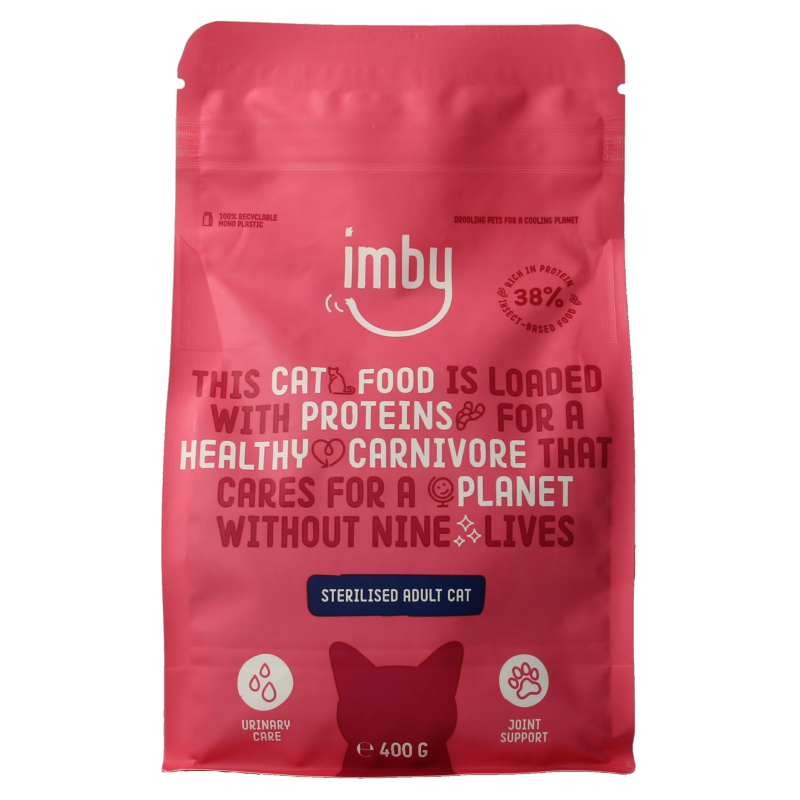Imby Pet Food Kattenbrokken insecteneiwitten 400 Gram