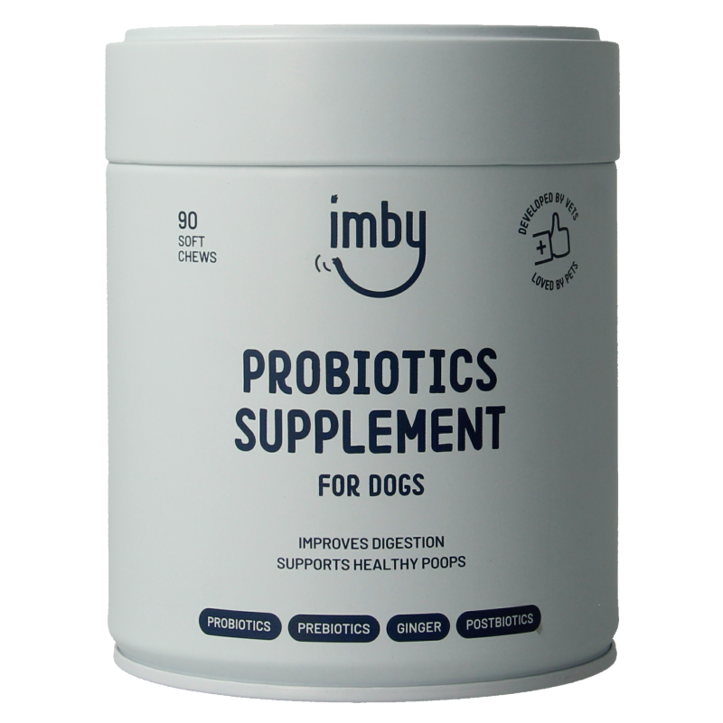 Imby Pet Food Probiotica supplement hond 90 Kauwtabletten