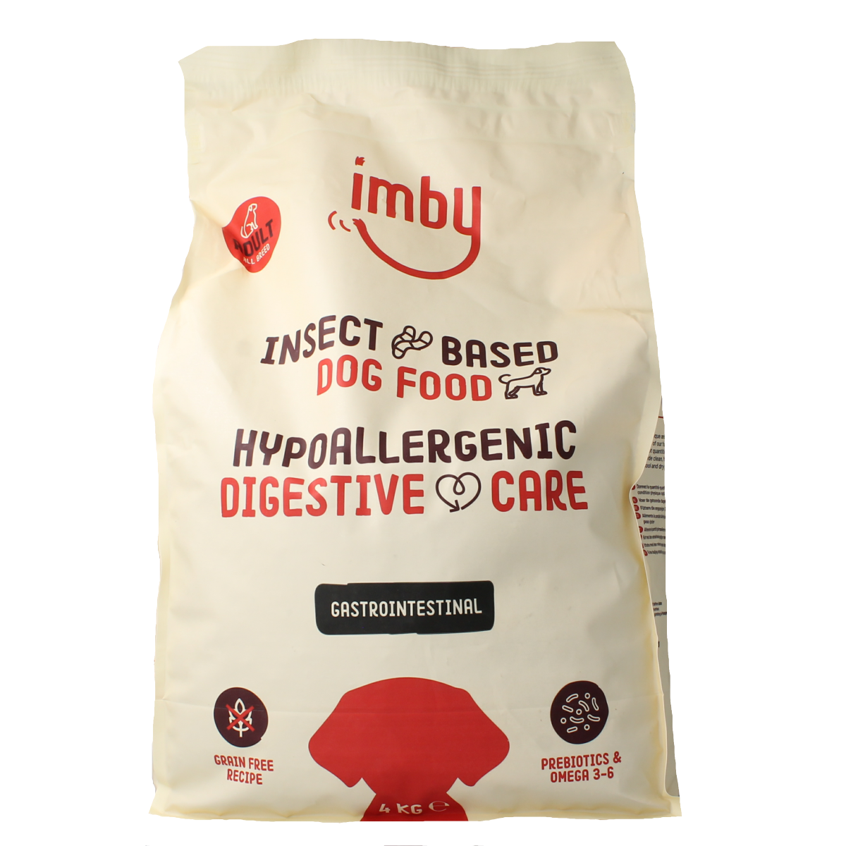 Imby Pet Food Hondenbrokken insecteiwitten gastrointestina 4.00 Kilogram