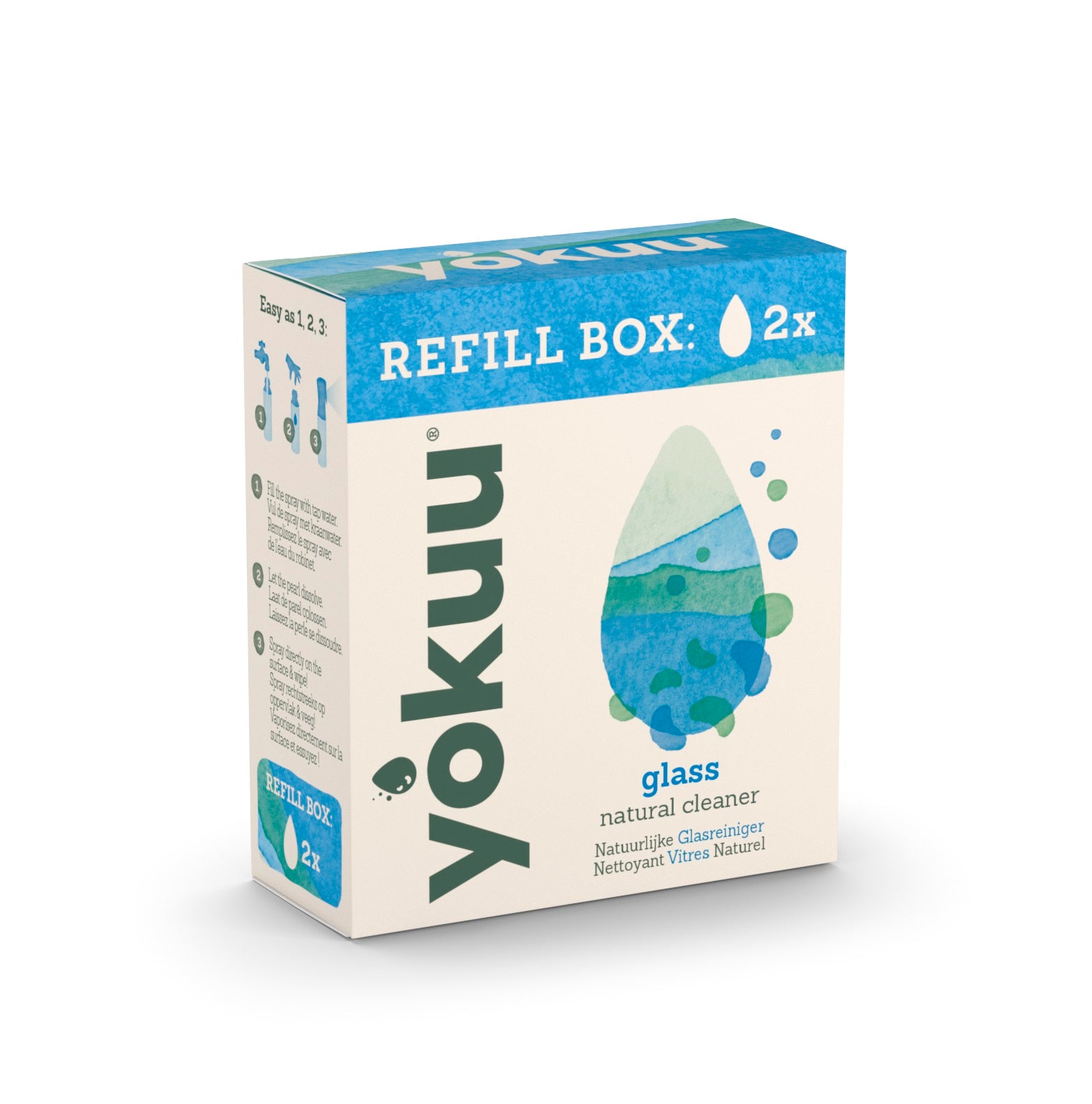 Yokuu Glasreiniger navul 2 Stuks