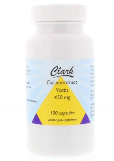 Clark Calcium citraat 450mg 100 Vegetarische capsules