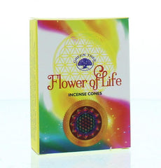 Green Tree Kegelwierook flower of life 10 Stuks