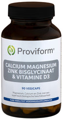 Proviform Calcium magnesium zink bisglycinaat & D3 90 Vegetarische capsules