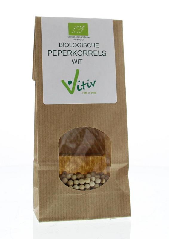 Vitiv Peperkorrels wit bio 40.00 Gram