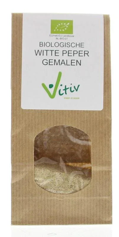 Vitiv Peper wit gemalen bio 40 Gram