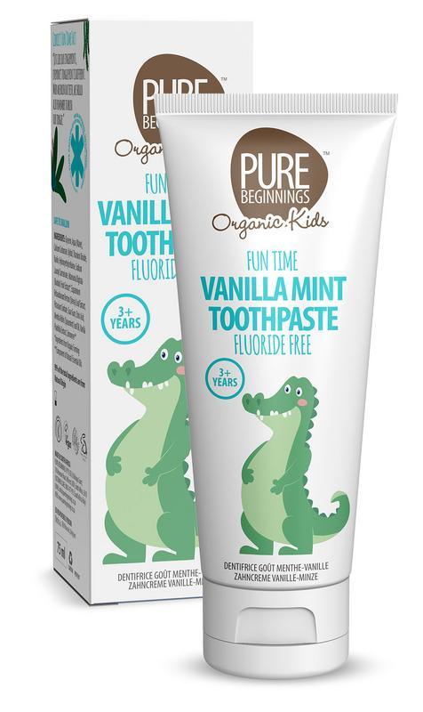Pure Beginnings Vanilla mint toothpaste xylitol 75 Milliliter