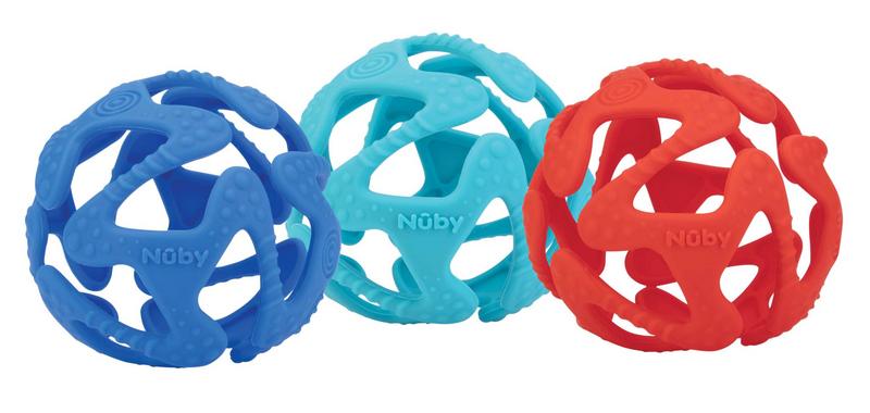 Nuby Silicone bijtbal 3 maanden+ 1 Stuks