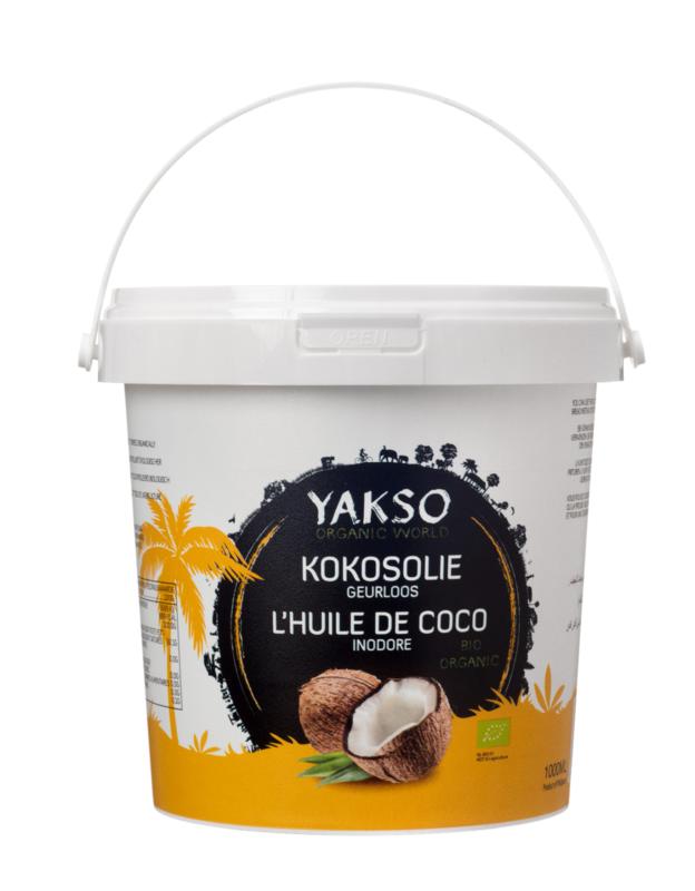 Yakso Kokosolie geurloos bio 1 Liter
